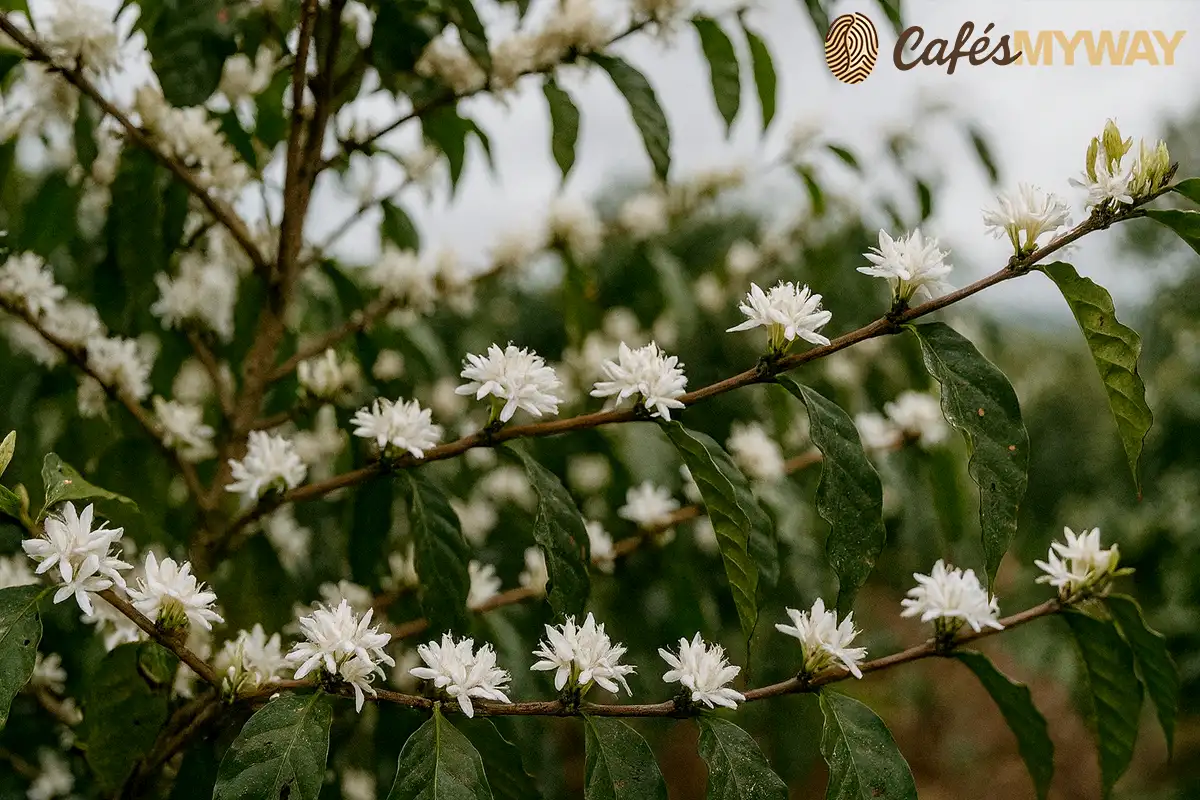 variedad de café typica flores