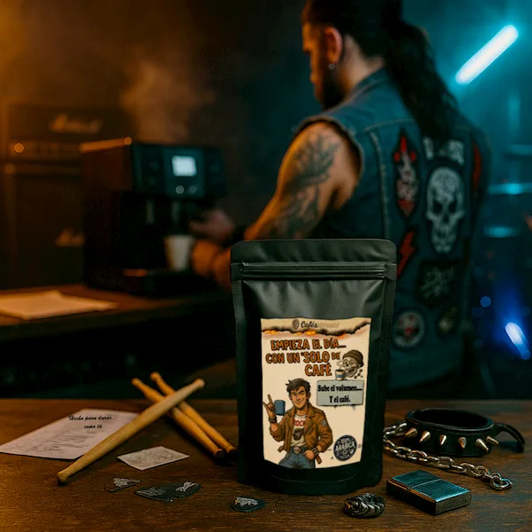 Café personalizado para regalo para rockeros