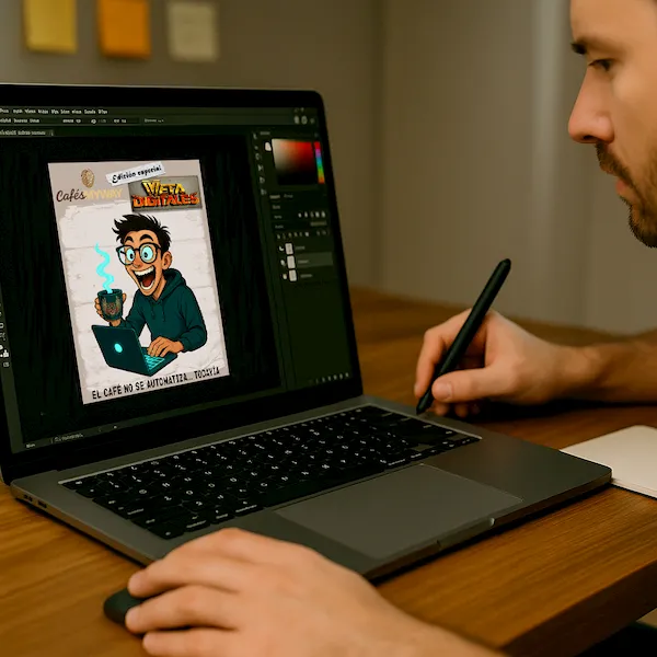 Diseñando etiqueta de café libre