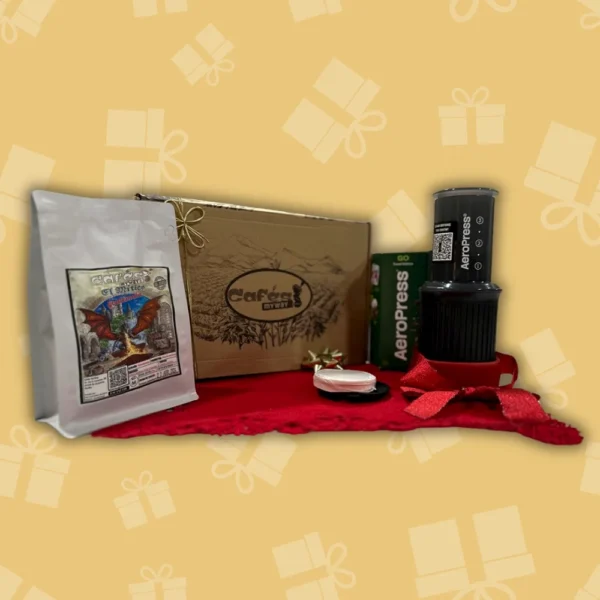 Pack de café con Aeropress para regalo