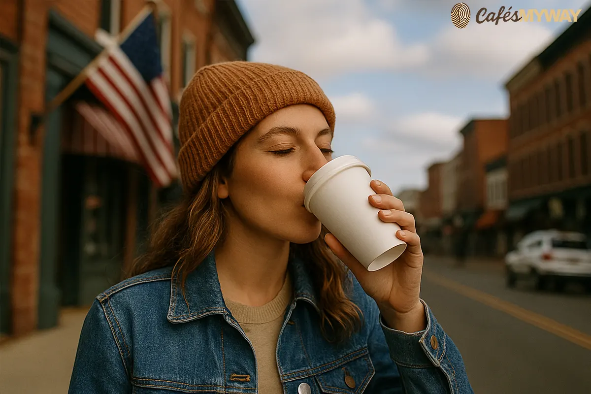 Tomando café en EEUU