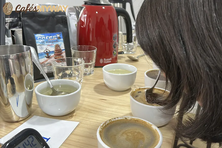 Lidia Zafra en la cata de cafés Myway