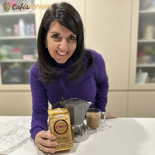 Probando café italiano Lavazza