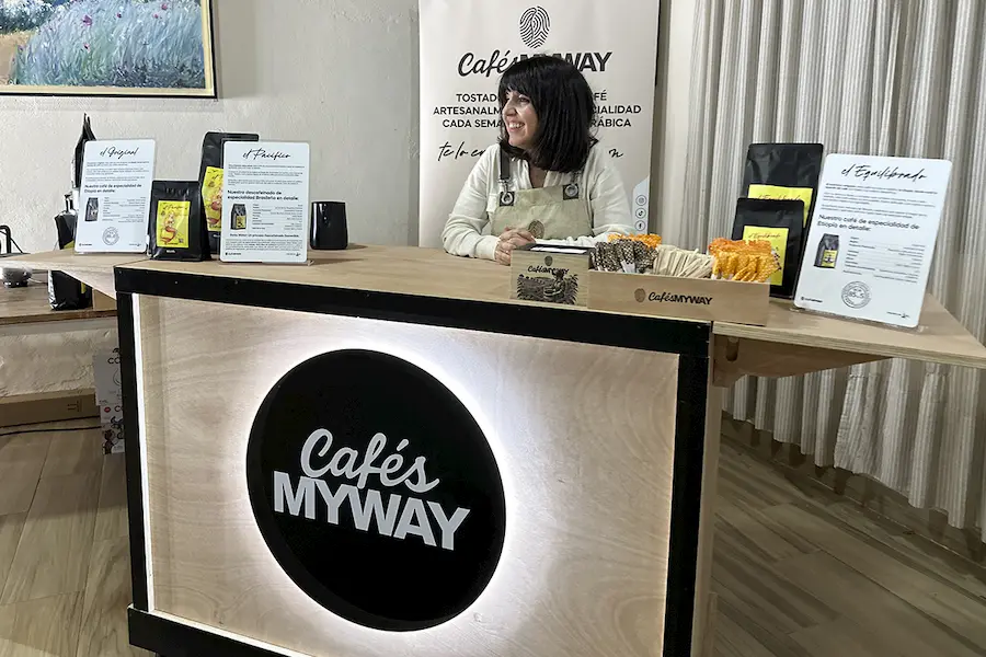 Mostrador cafés MyWay en evento