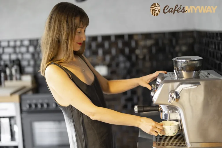 usando cafetera profesional para casa