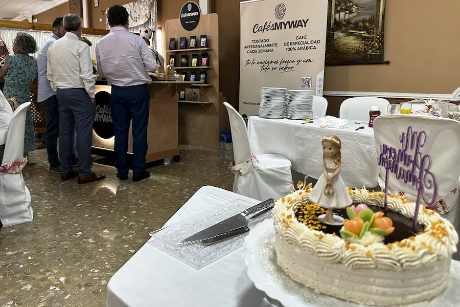 barra de Cafés Myway en una comunión